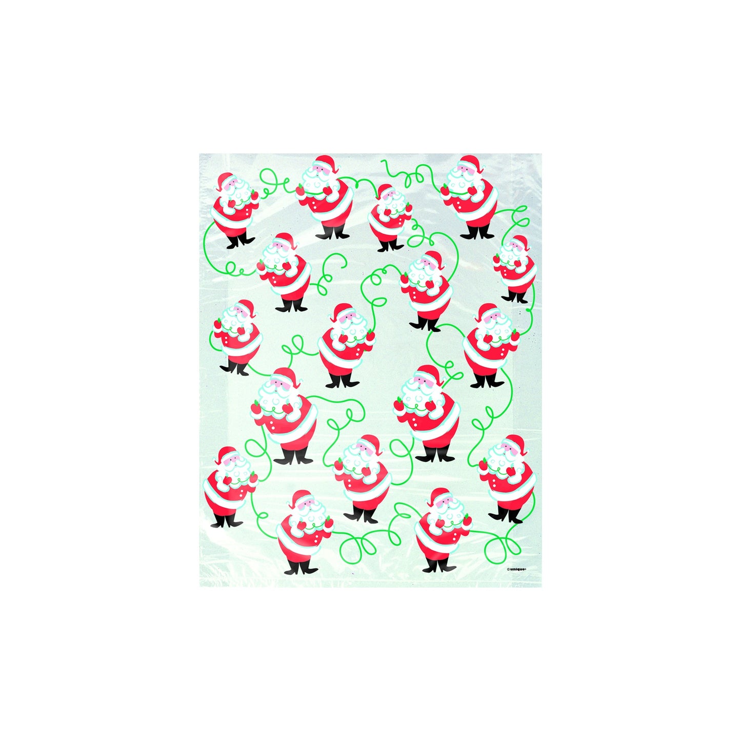 Cellophane Bag Santa 4ct