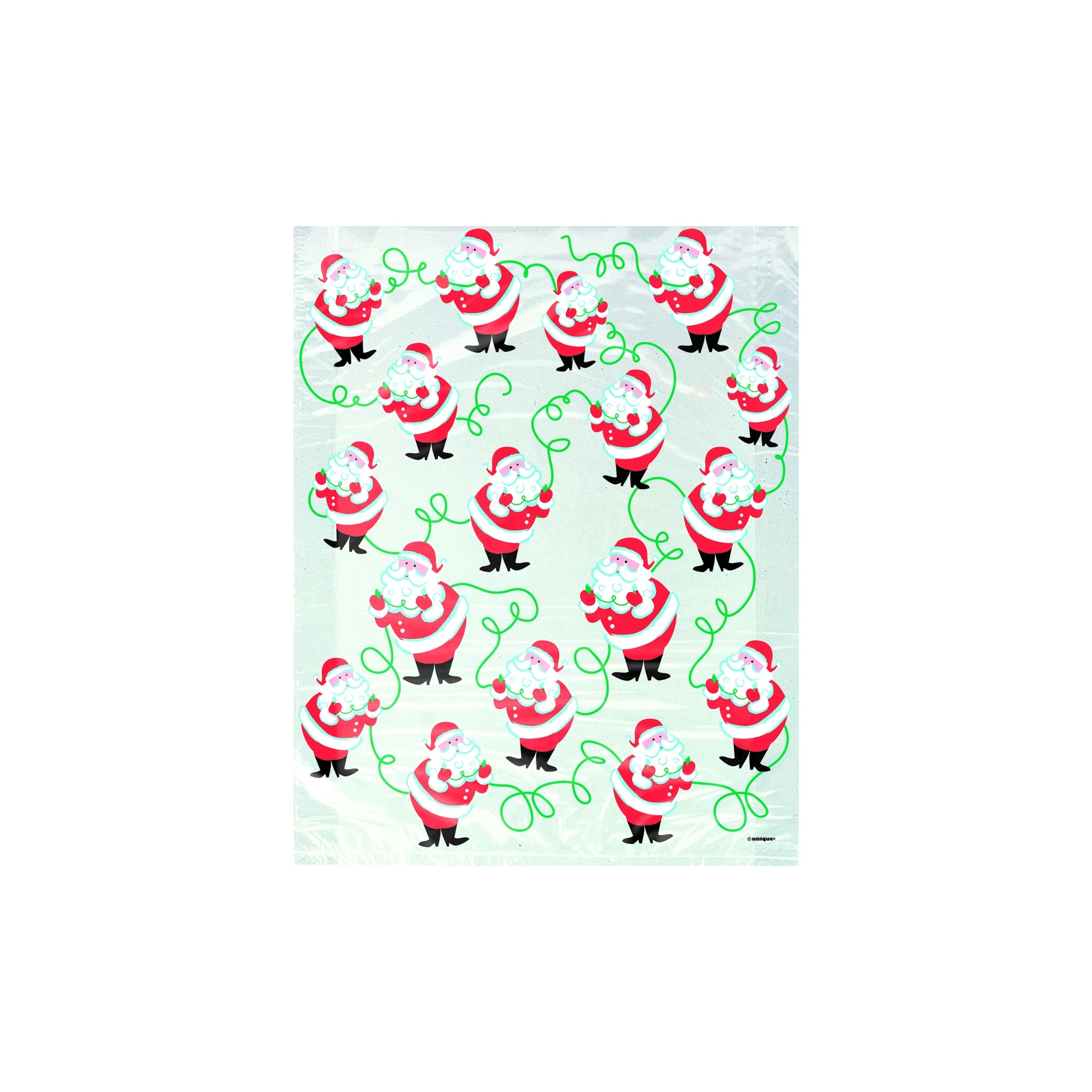 Cellophane Bag Santa 4ct