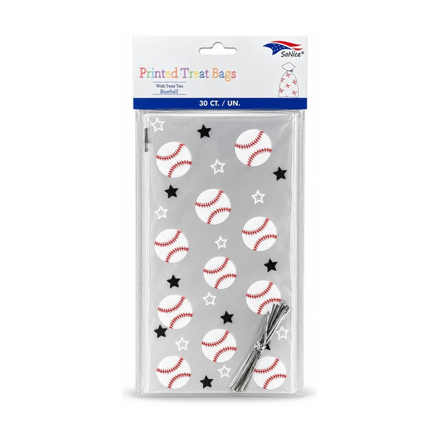 Cellophane Bags Baseball 30ct