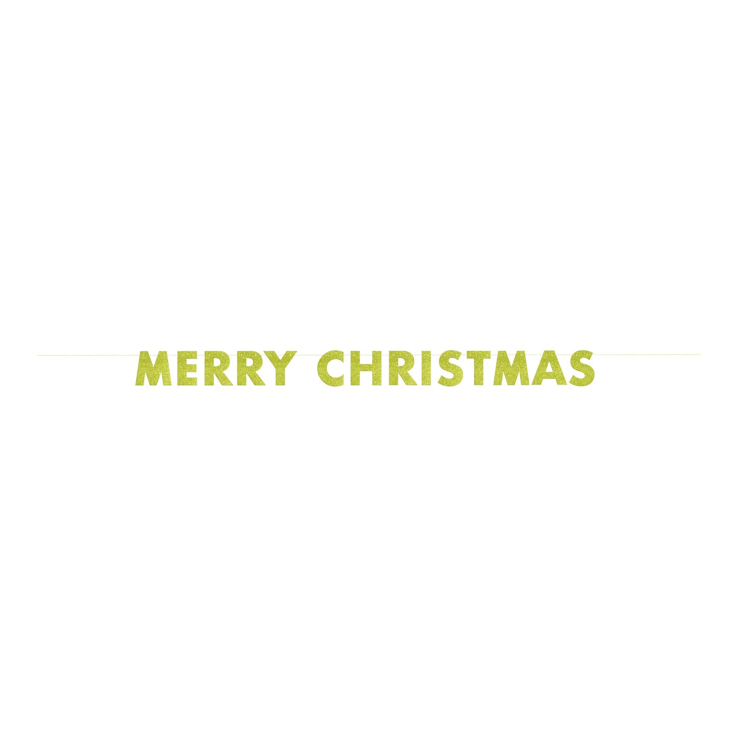 Christmas Banner Gold Glitter 9ft