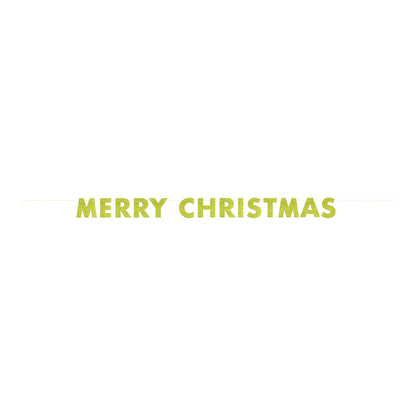 Christmas Banner Gold Glitter 9ft