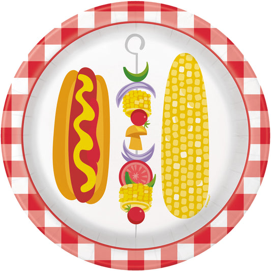 Classic BBQ 9” Plates 8CT