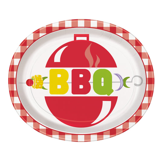 Classic BBQ Oval Plates 8ct