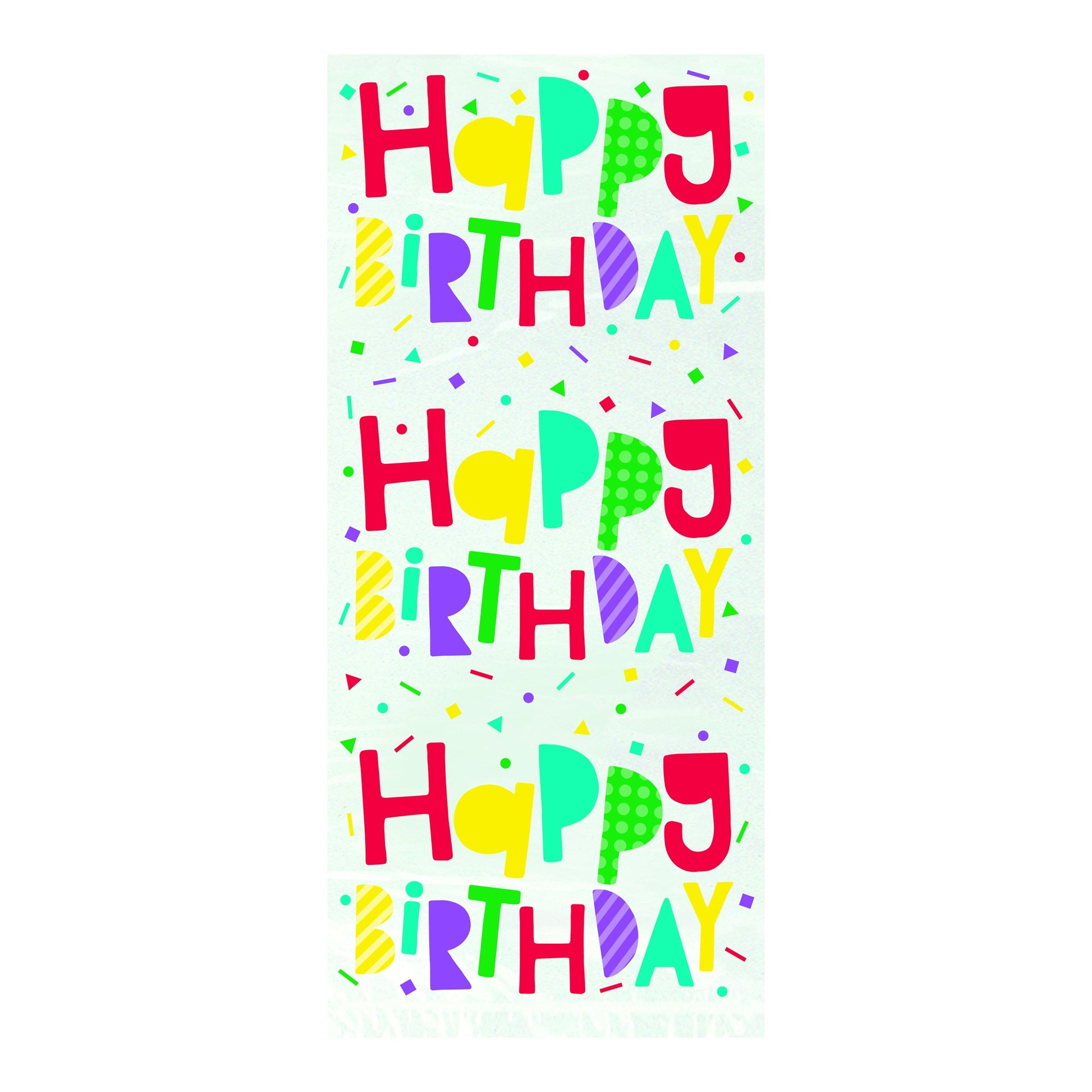 Colorful Happy Birthday Cellophane Bags 20ct