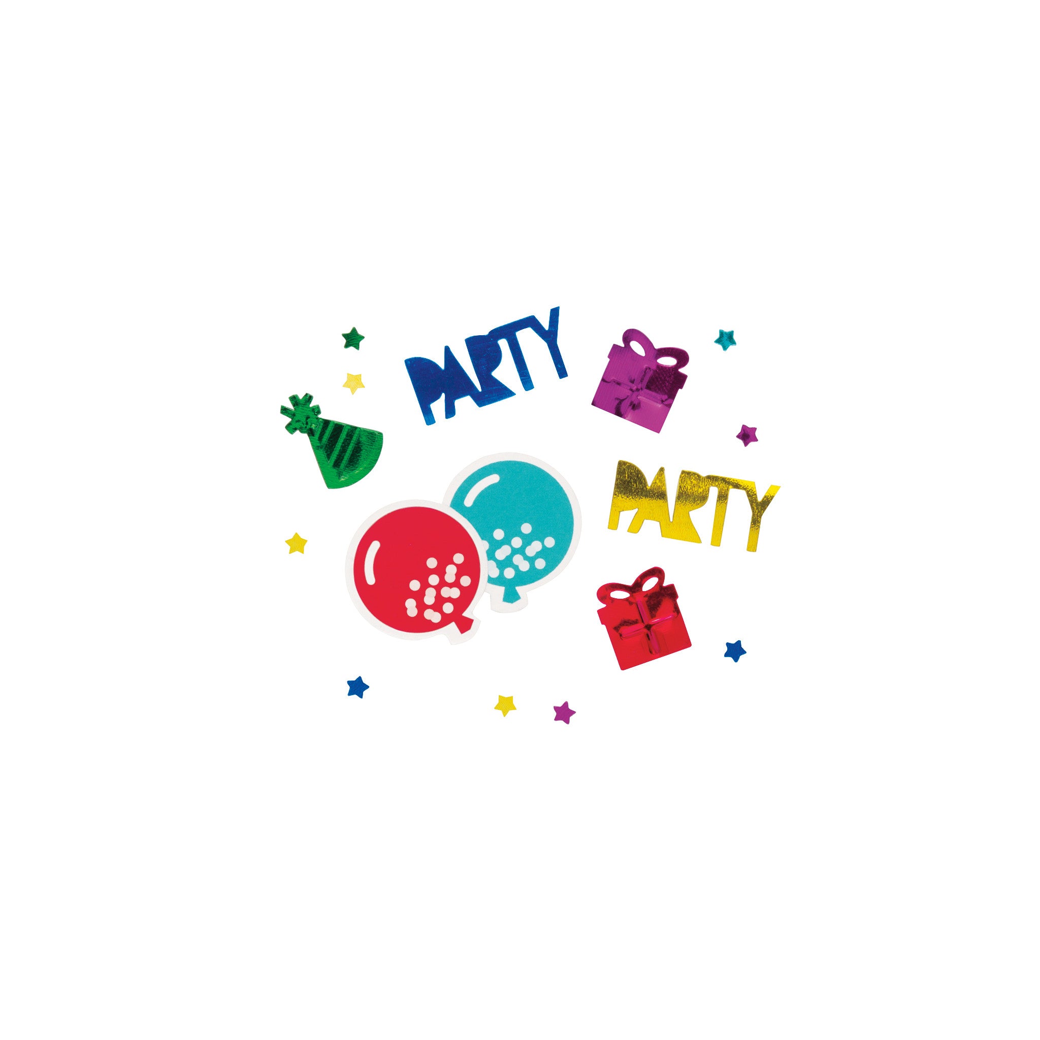 Colorful Party Shaped Birthday Foil Confetti