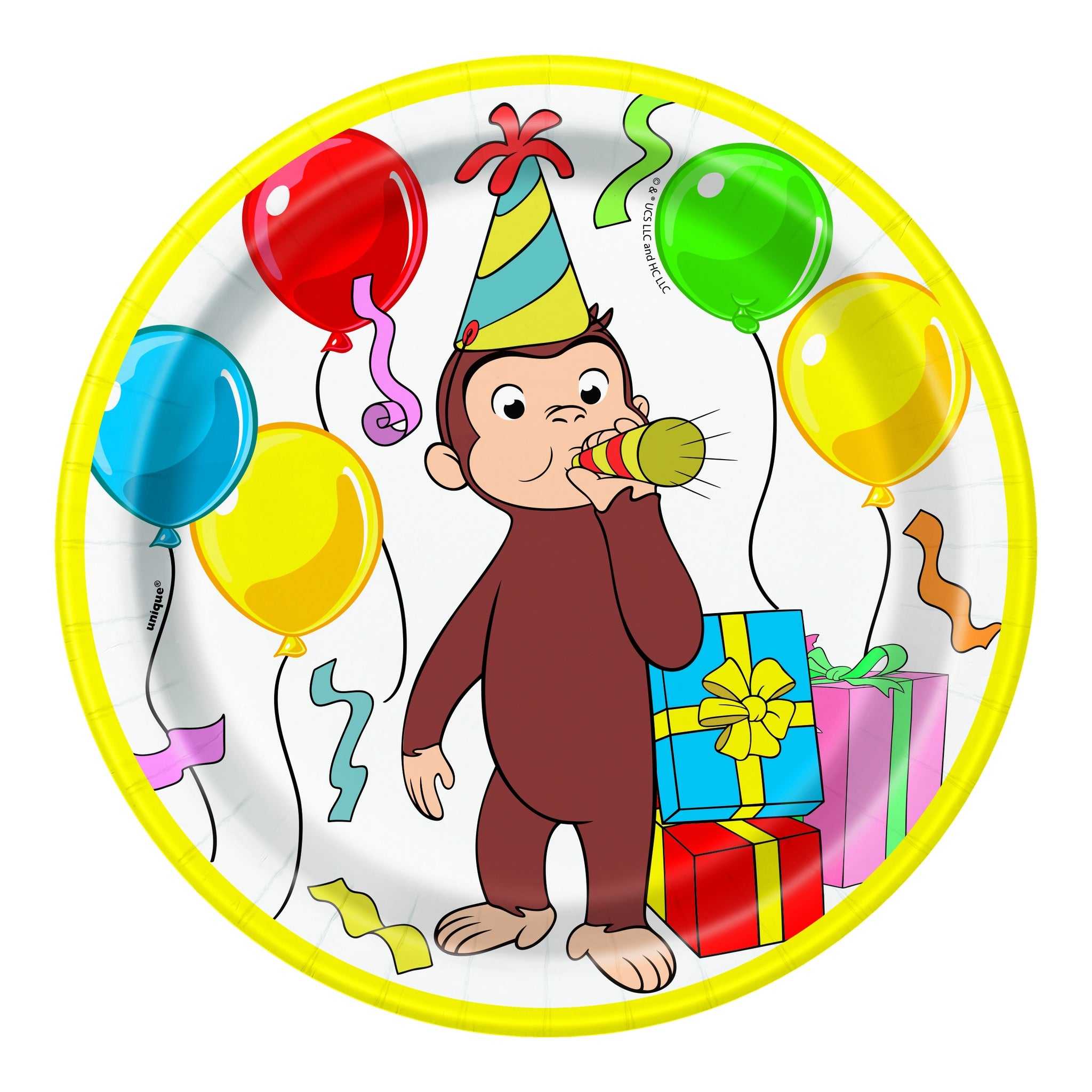 Curious George 7” Plates 8CT