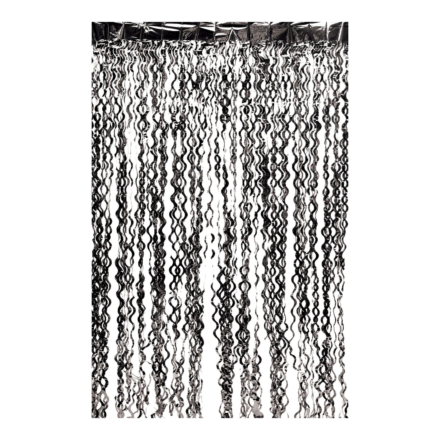 Curly Foil Curtain Met.Black