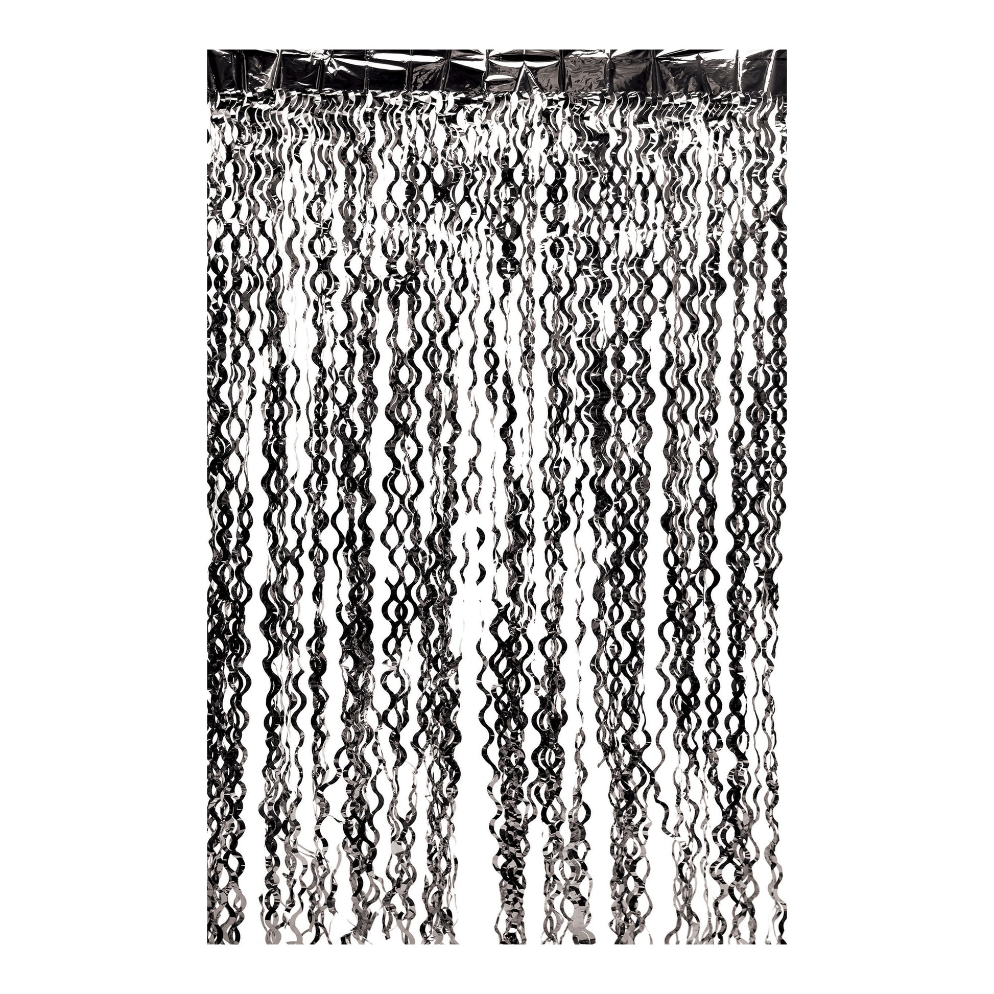 Curly Foil Curtain Met.Black