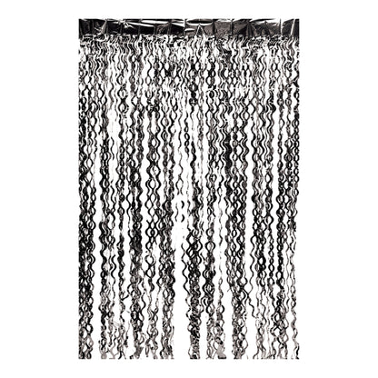 Curly Foil Curtain Met.Black