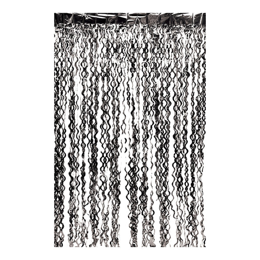 Curly Foil Curtain Met.Black