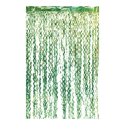 Curly Foil Curtain Met.Green