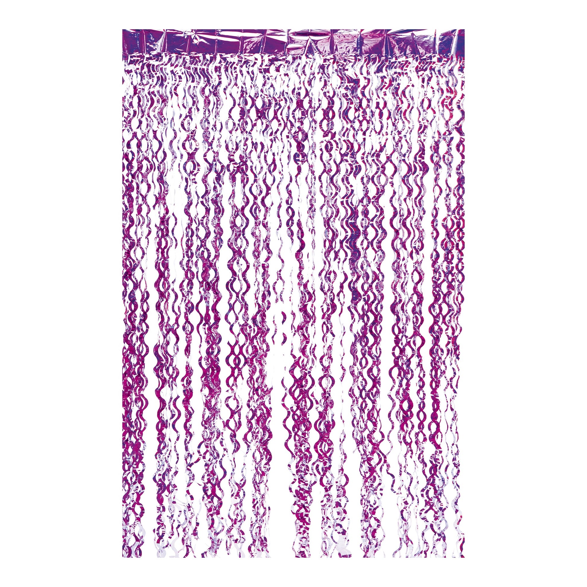 Curly Foil Curtain Met.Purple