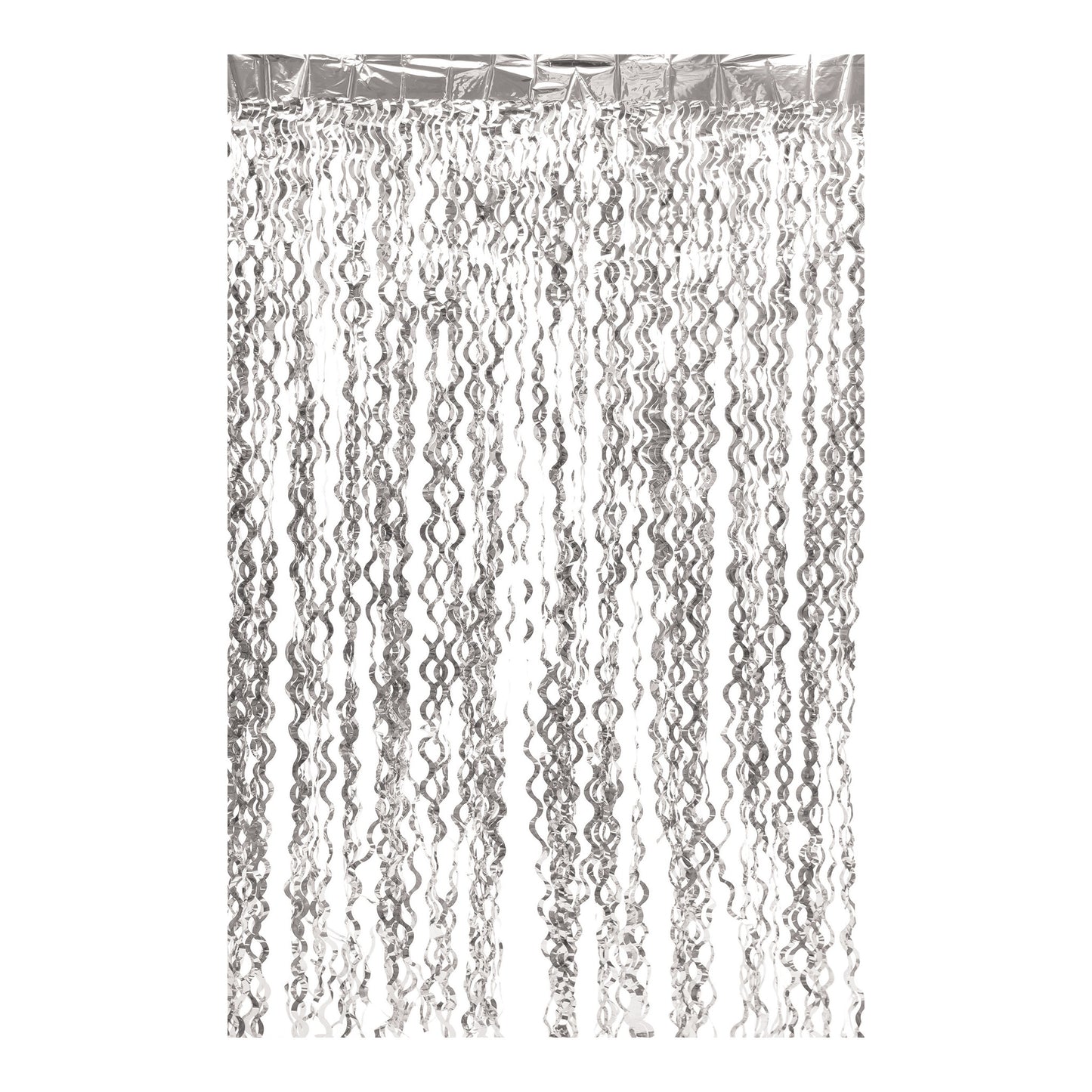 Curly Foil Curtain Met.Silver