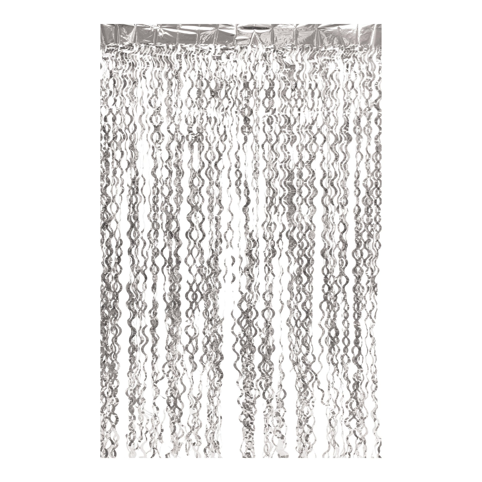 Curly Foil Curtain Met.Silver