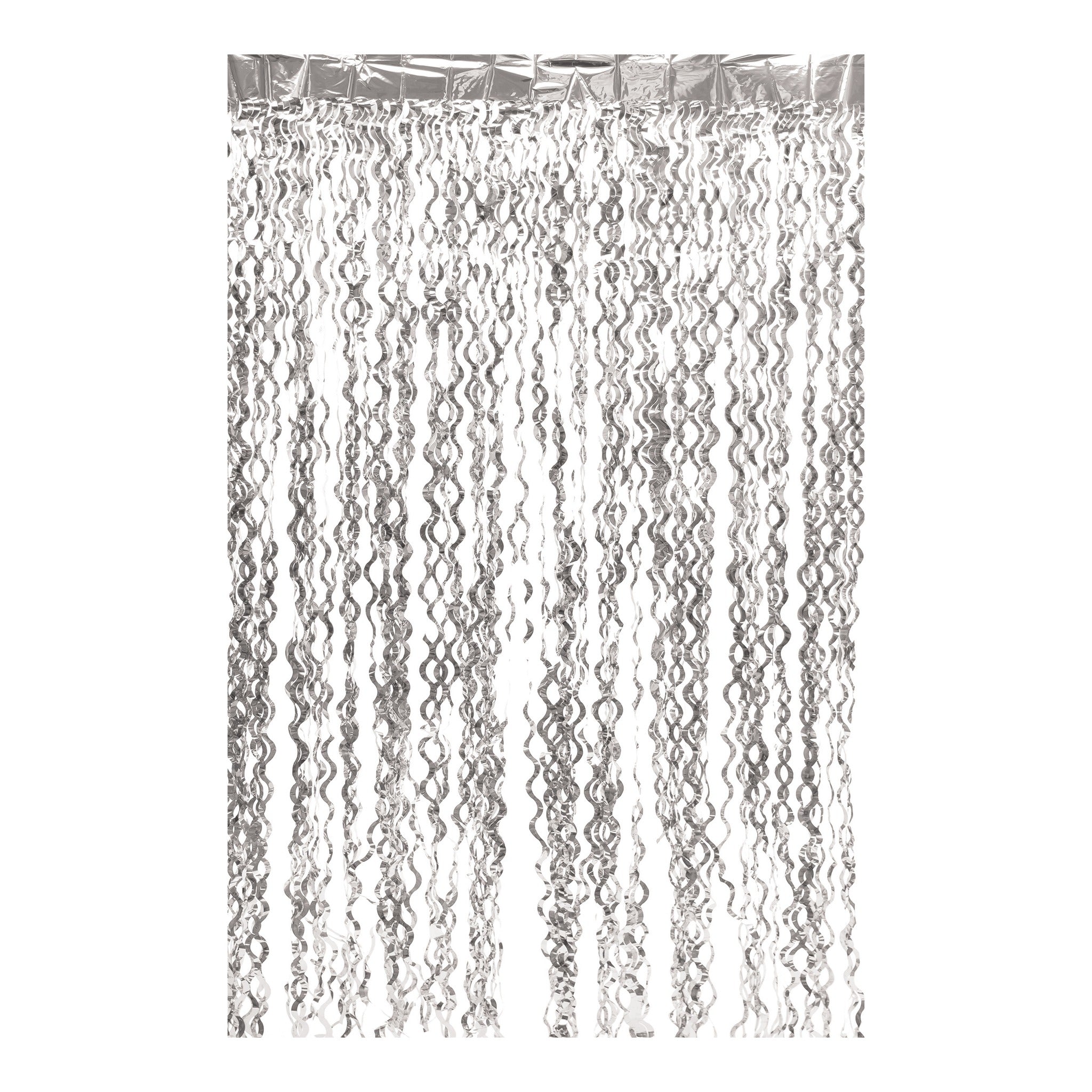 Curly Foil Curtain Met.Silver