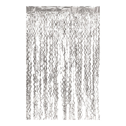 Curly Foil Curtain Met.Silver
