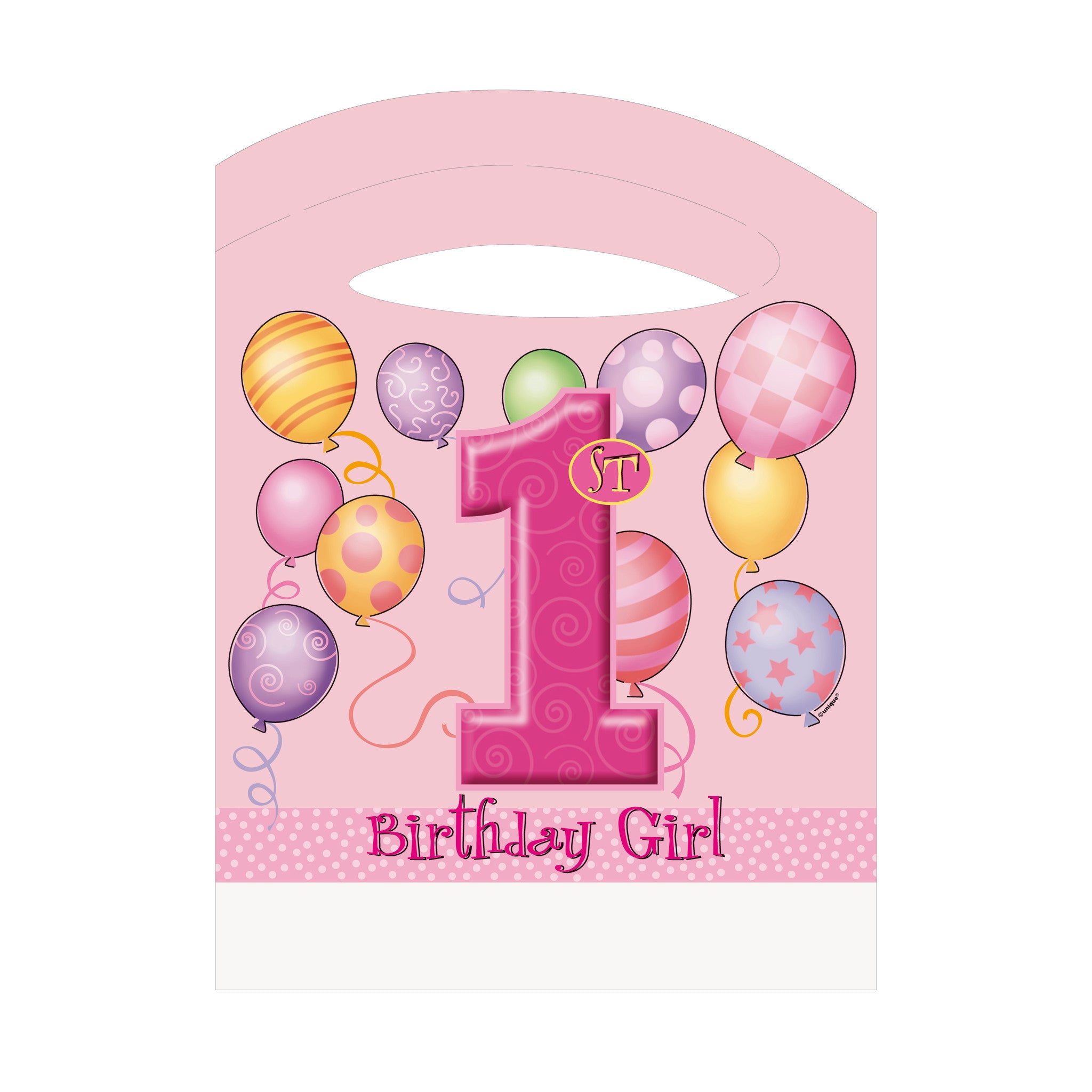 First Birthday Pink Balloon Hight Chair Kit