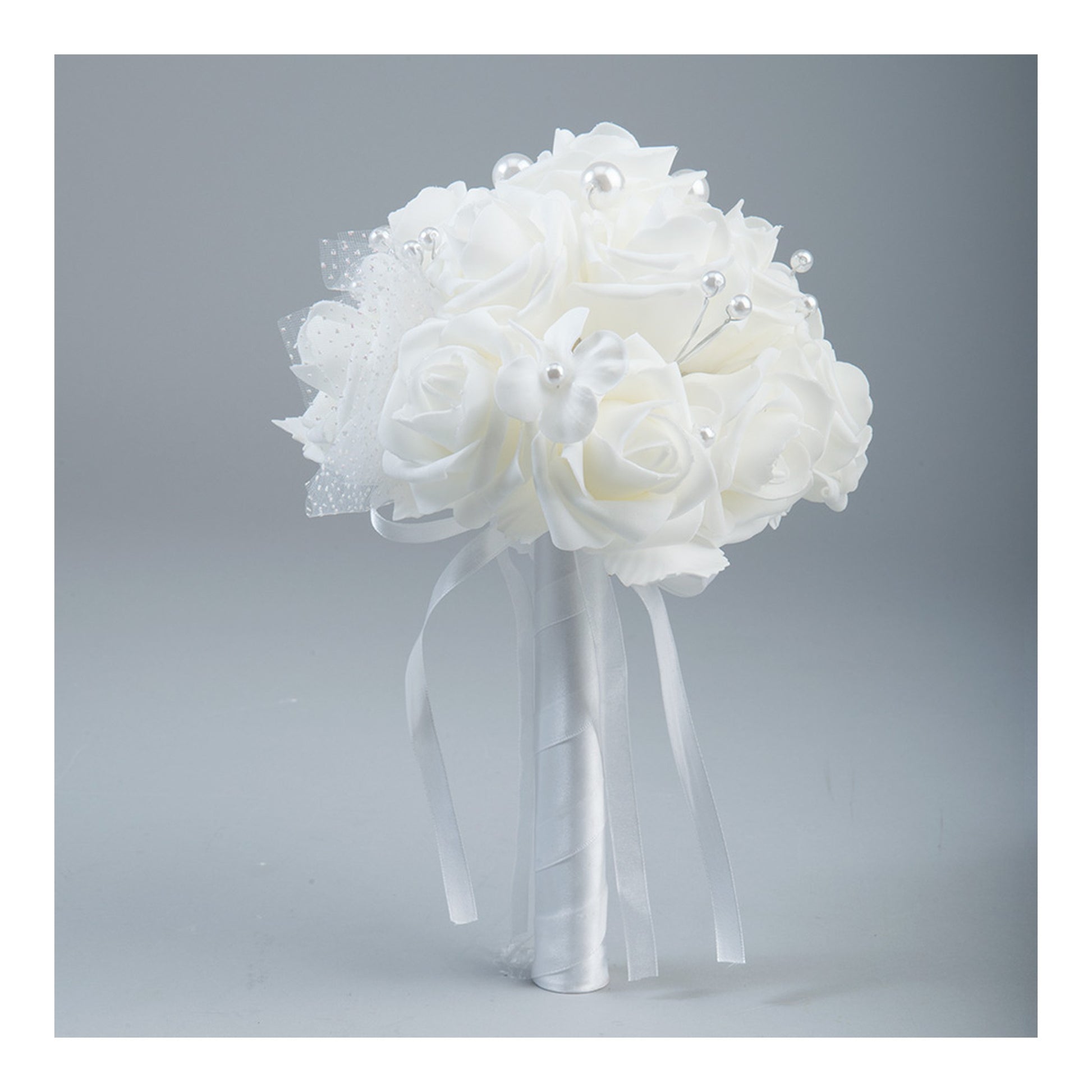 Foam Rose Bouquet White