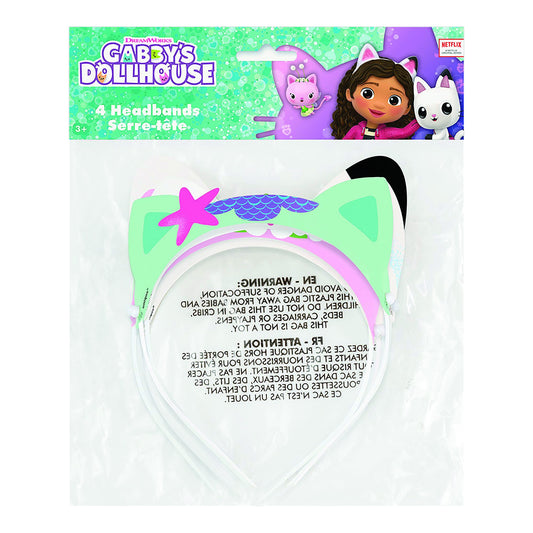 Gabby Doll House Glitter Paper Headband 4ct
