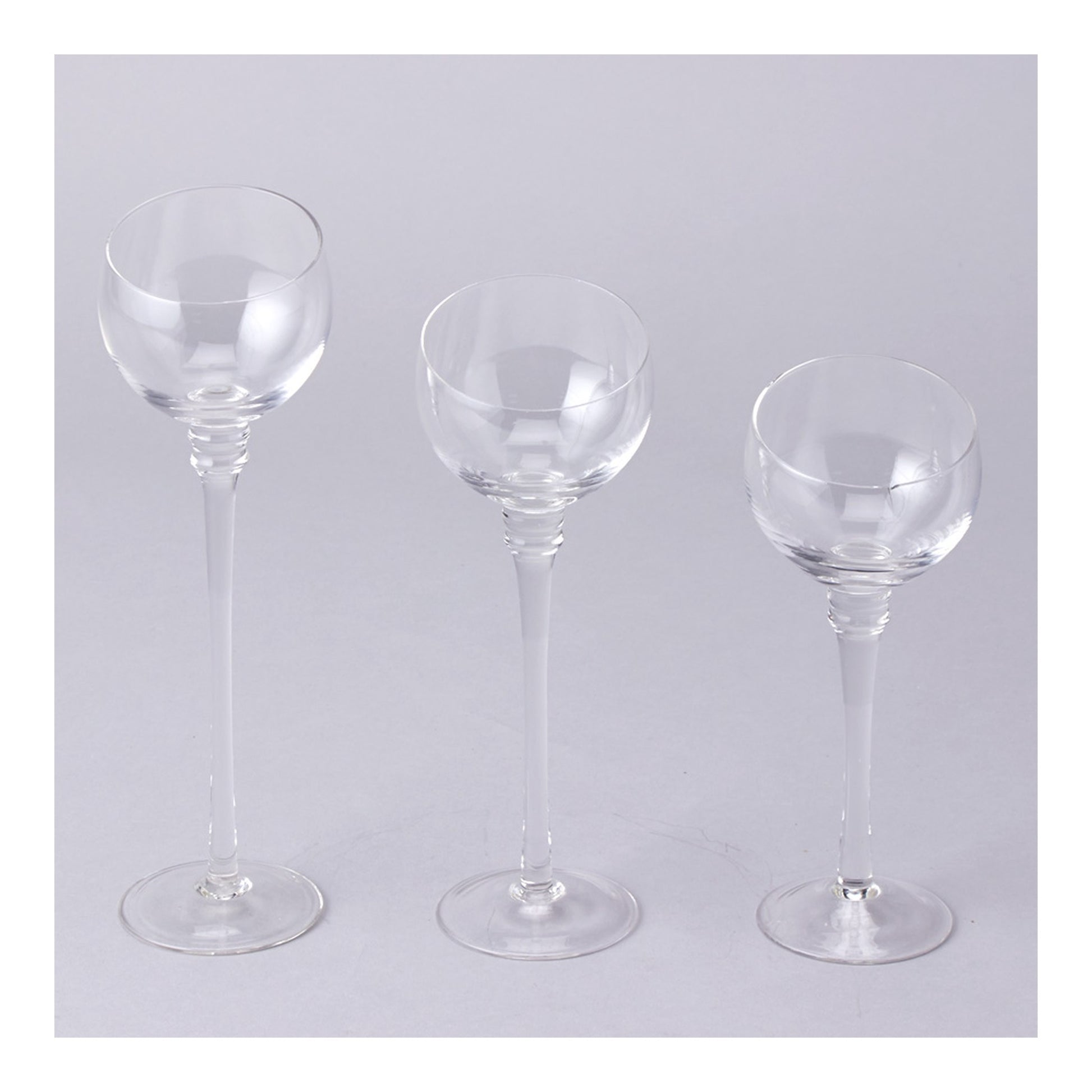 Glass Candle Holders 3pc/Set