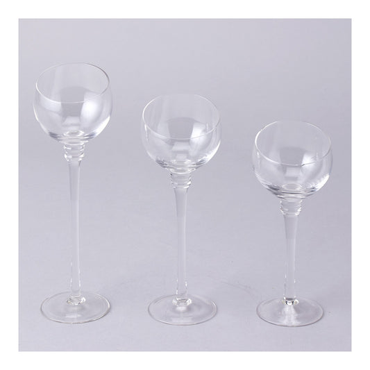 Glass Candle Holders 3pc/Set