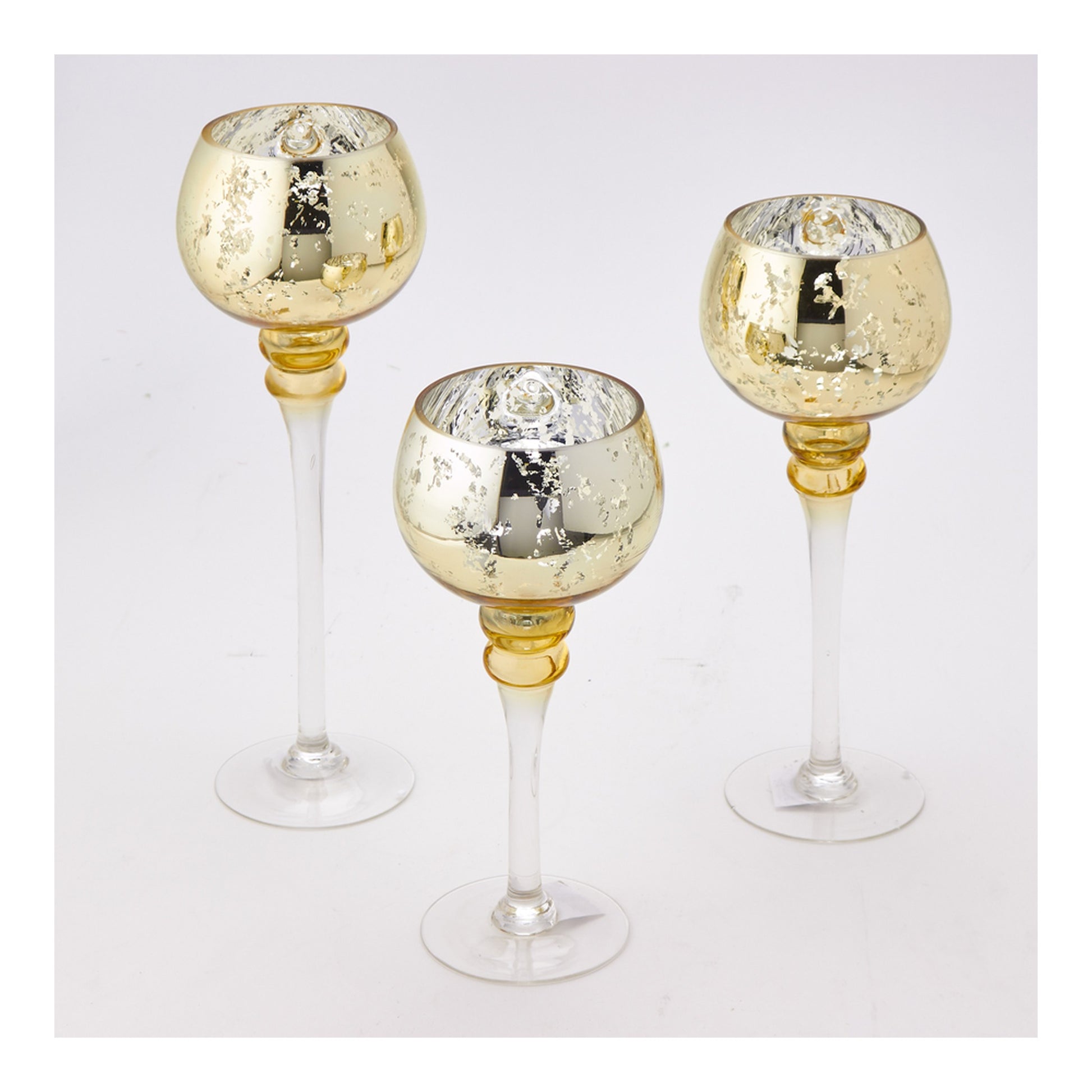 Glass Stem Vase 3pc/Set