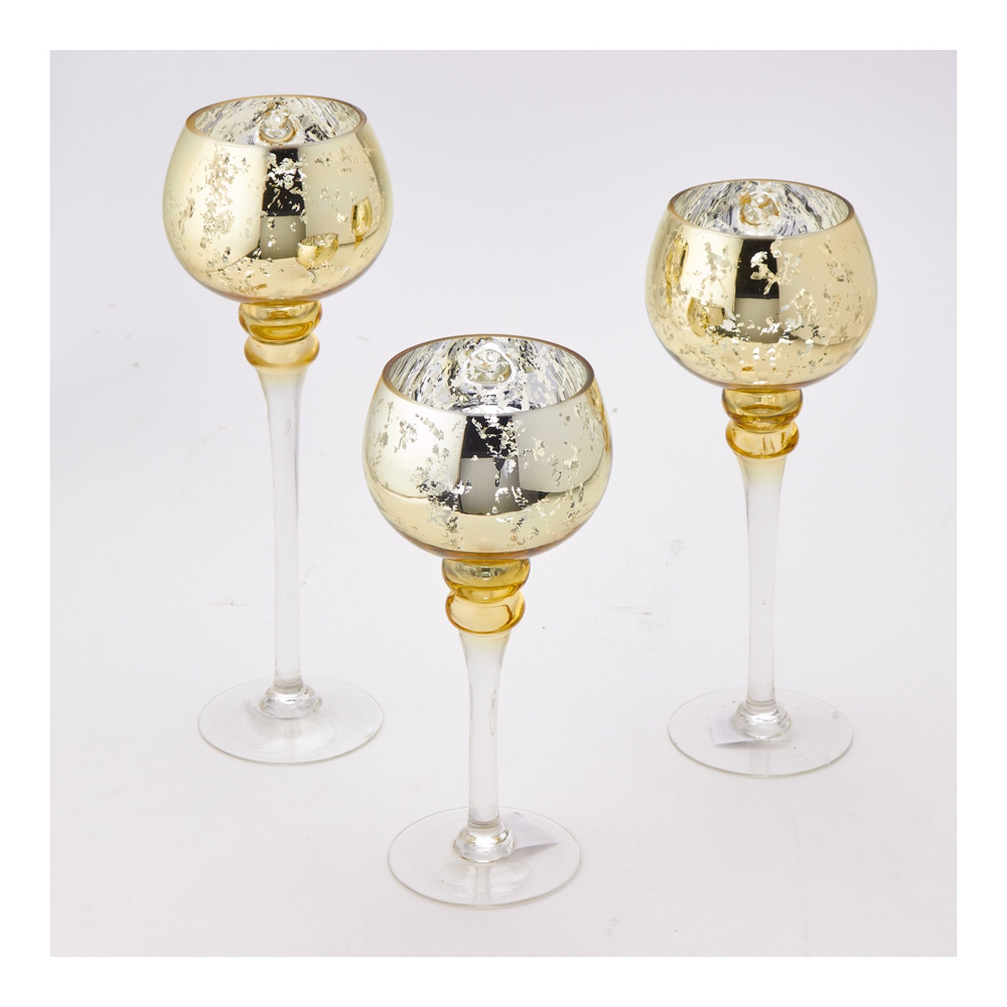 Glass Stem Vase 3pc/Set