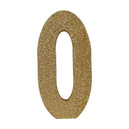 Glittered 0 Centerpiece
