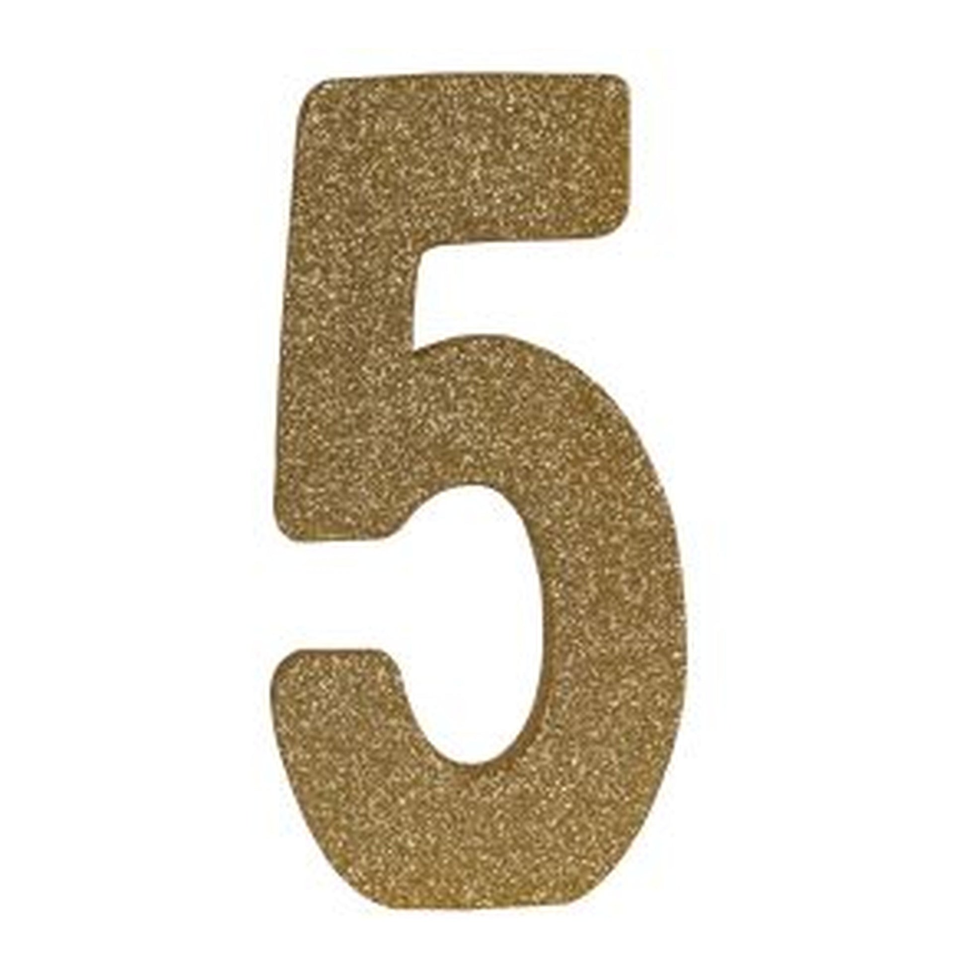 Glittered 5 Centerpiece