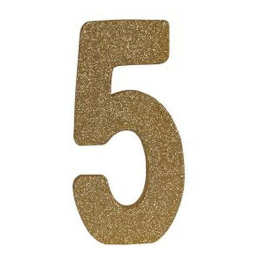 Glittered 5 Centerpiece