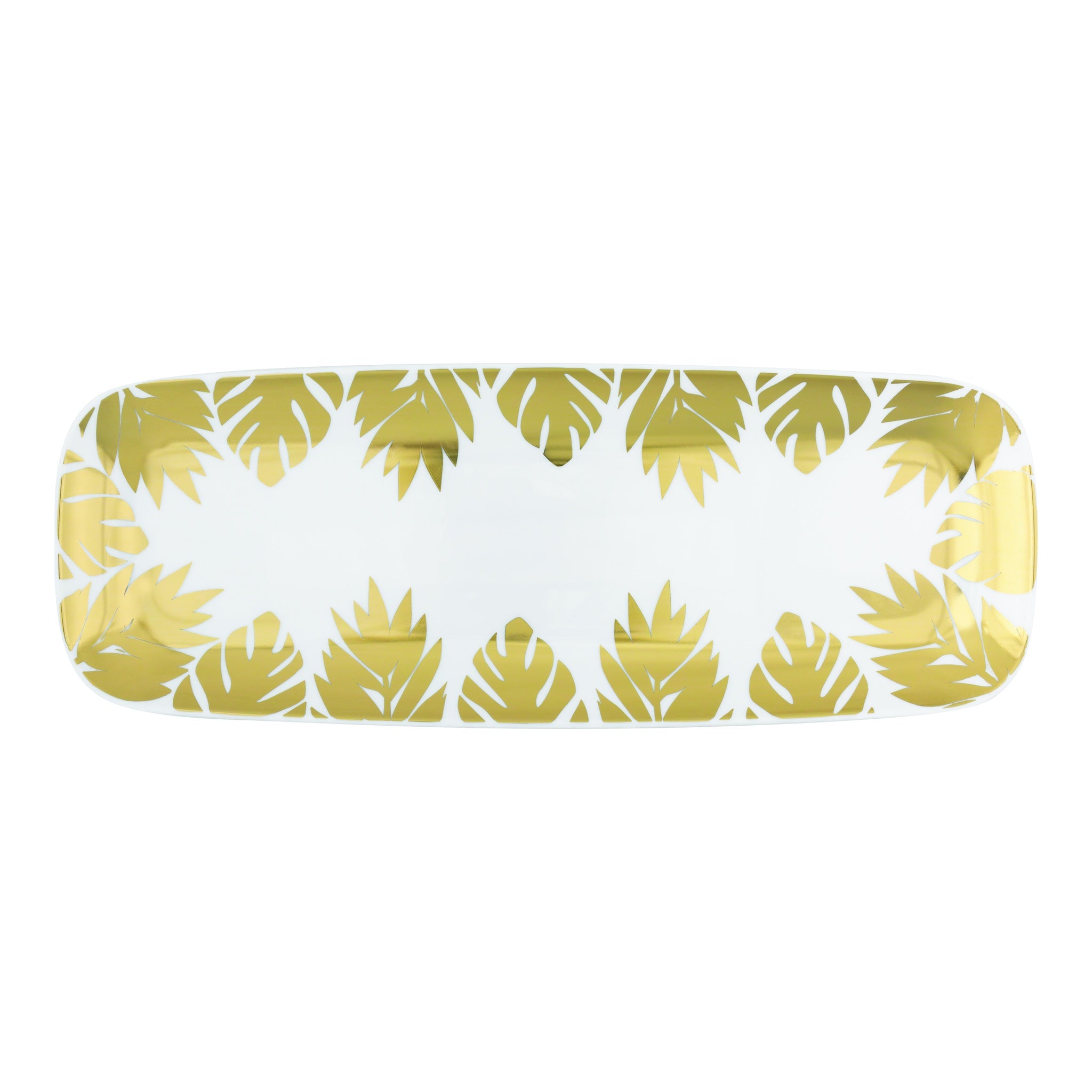 Gold Leaves Serving Tray