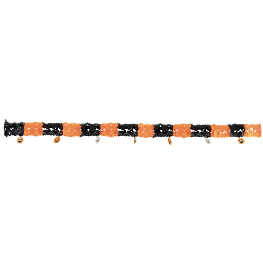 Halloween Bash Pumpkin Tissue Garland 7ft
