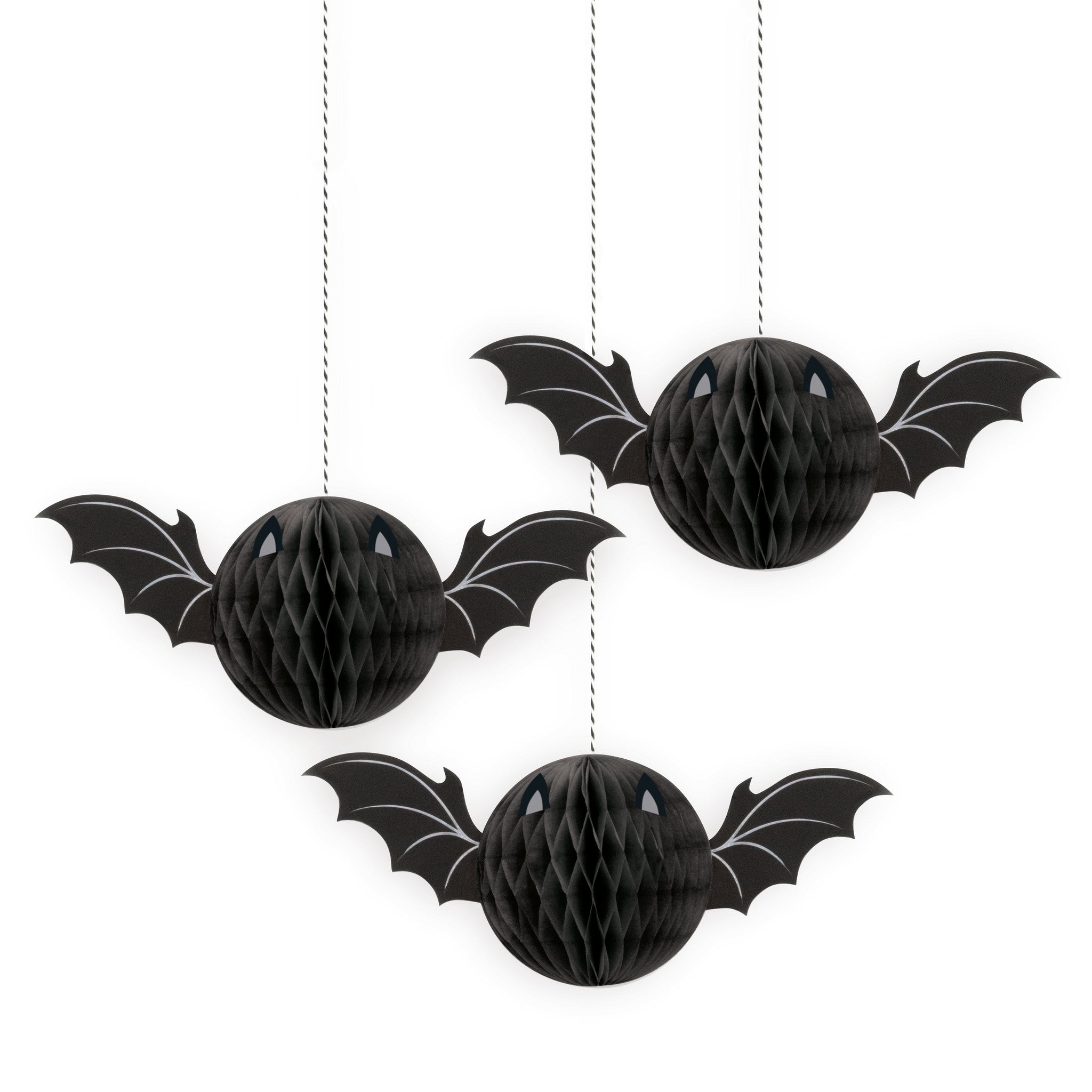 Halloween Bat Honeycomb Hanging Decorations 3pcs