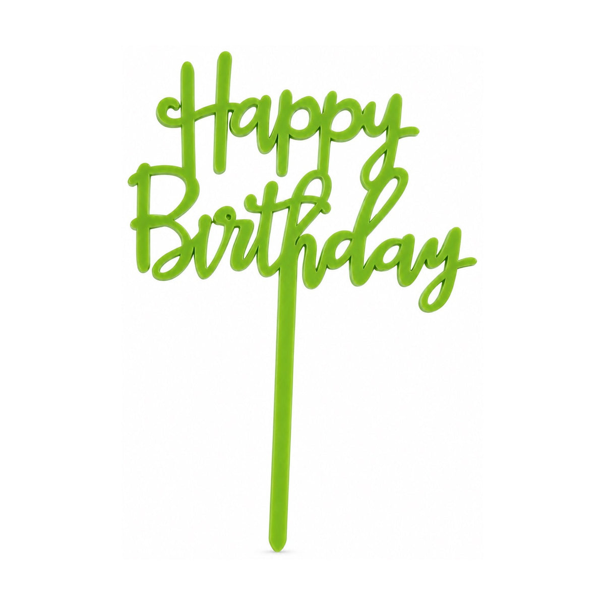 Happy Birthday Cake Topper Light Green