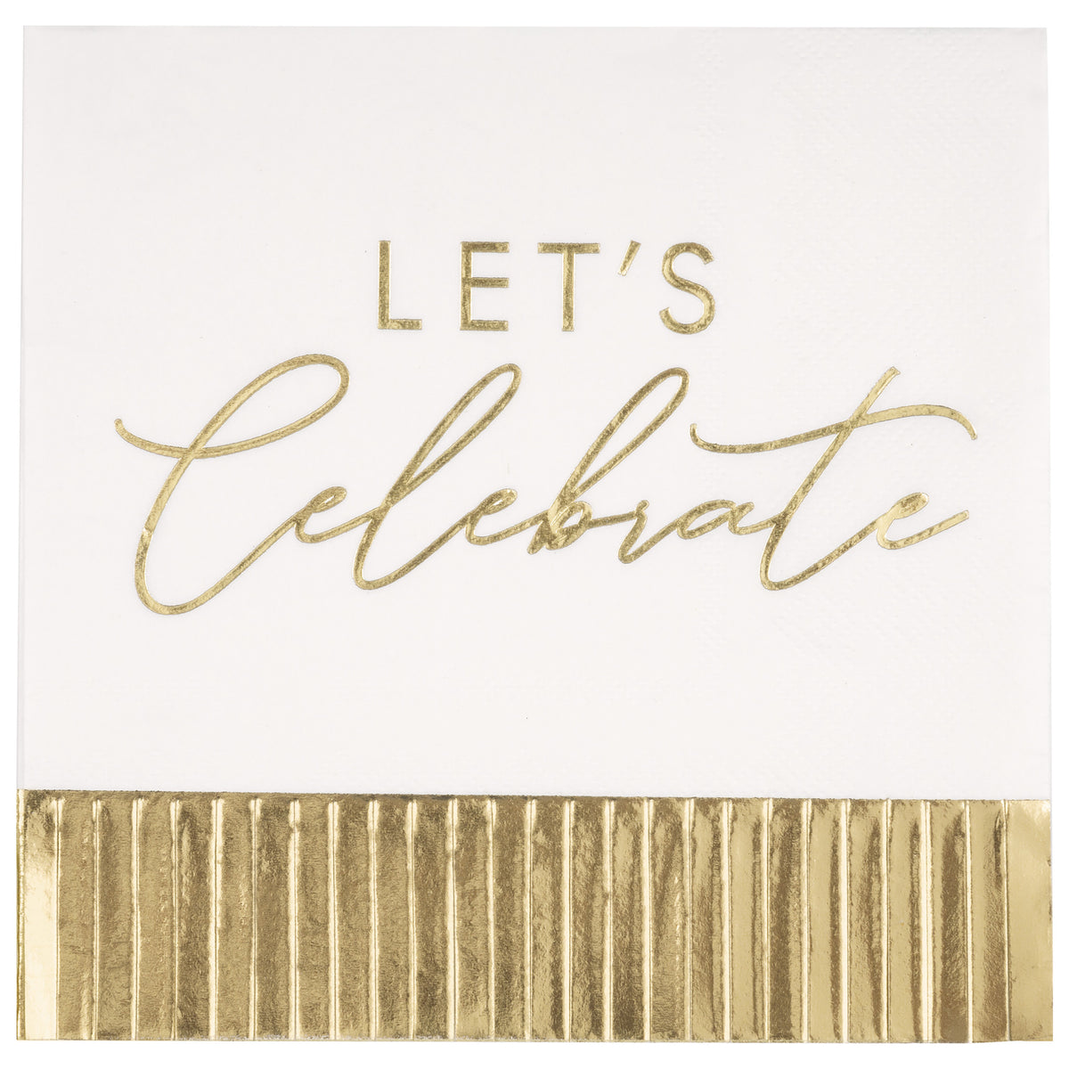 Happy Birthday Gold&White Luncheon Napkins 16ct
