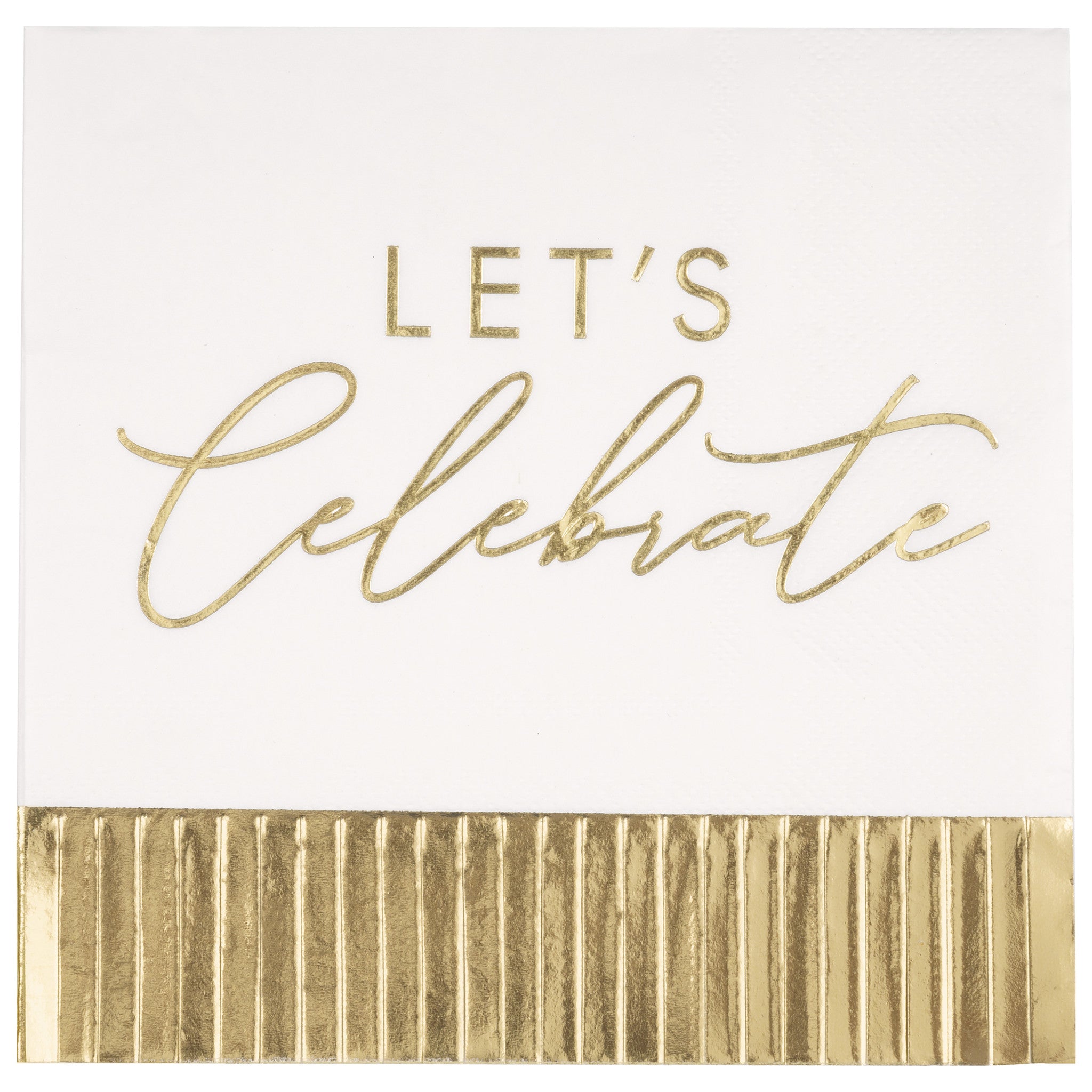 Happy Birthday Gold&White Luncheon Napkins 16ct