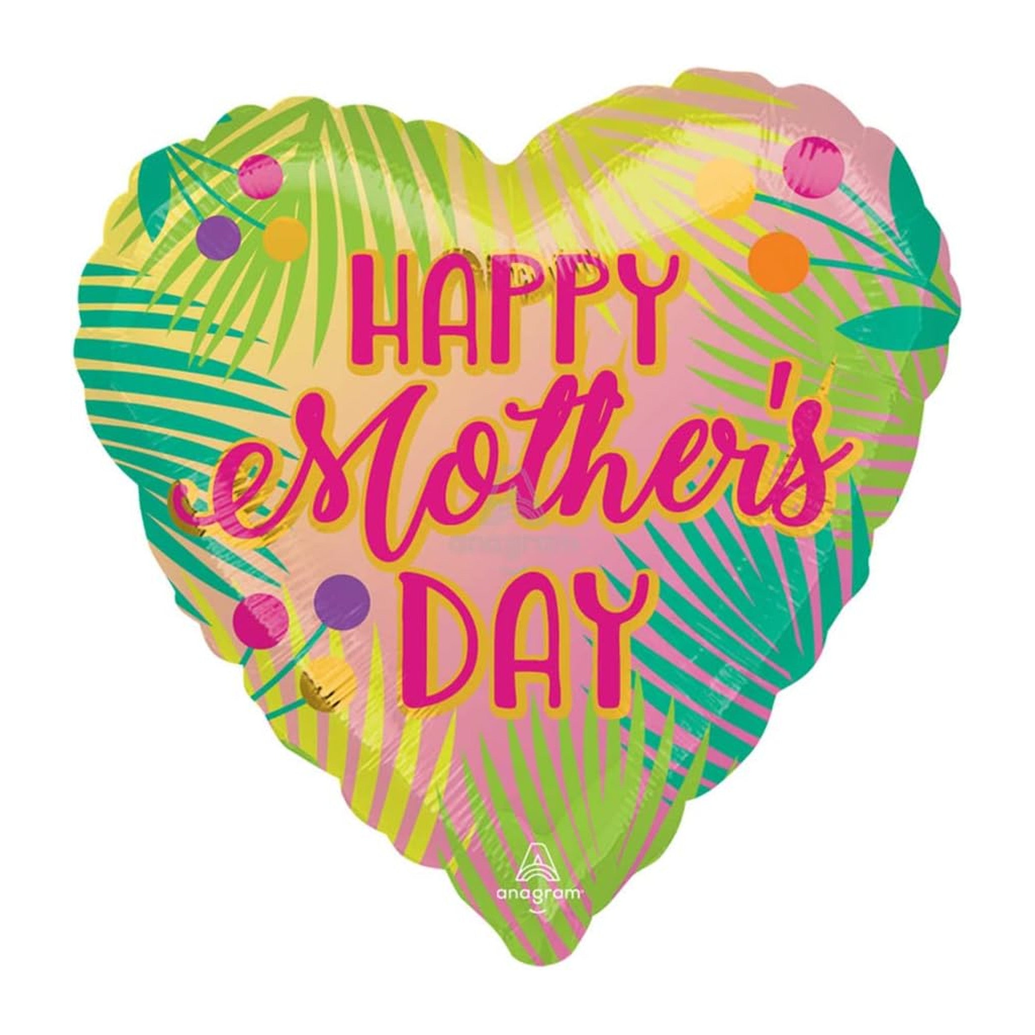 Jumbo Hx Happy Mother's Day Tropical - Balloon