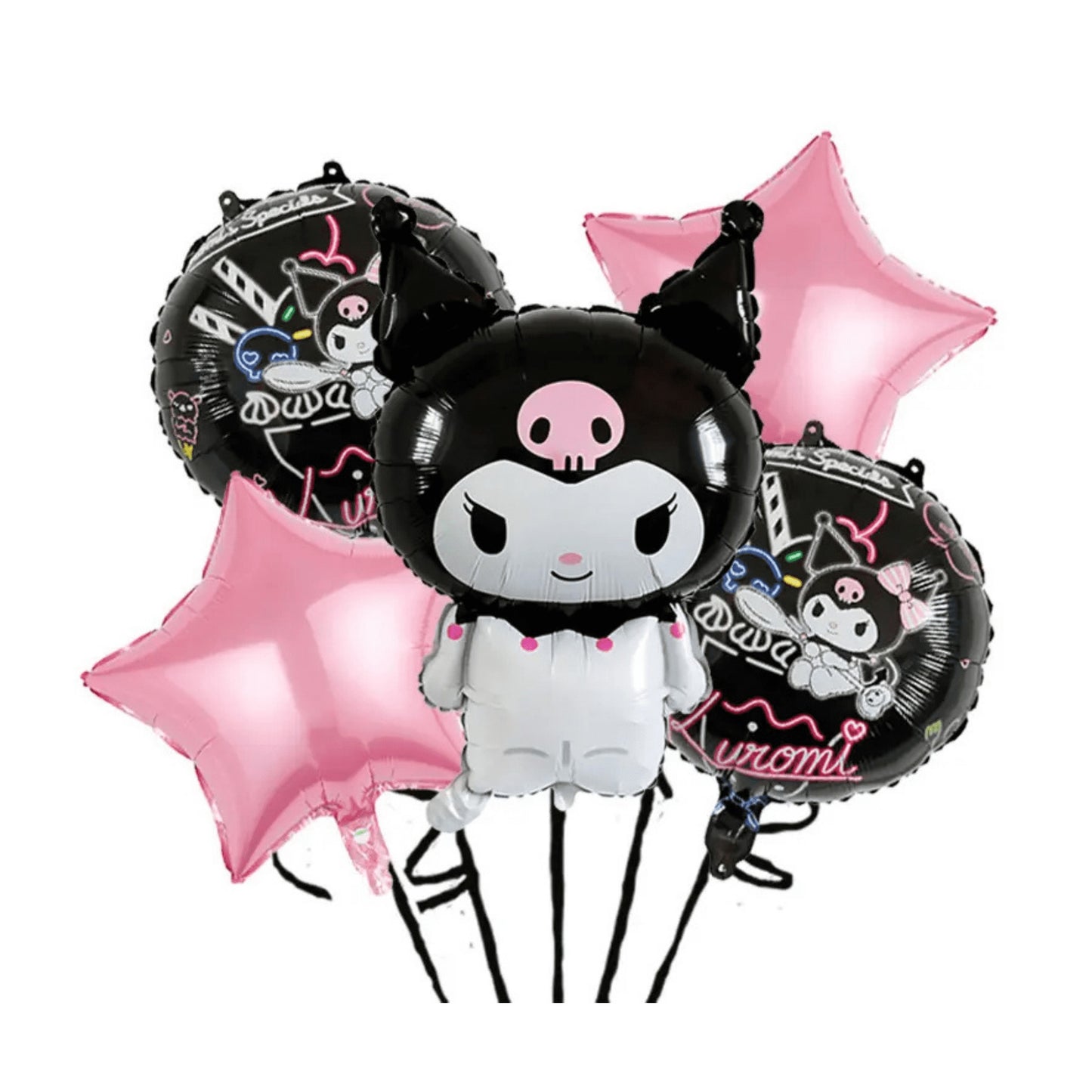 Kuromi Balloon Bouquets 5pc