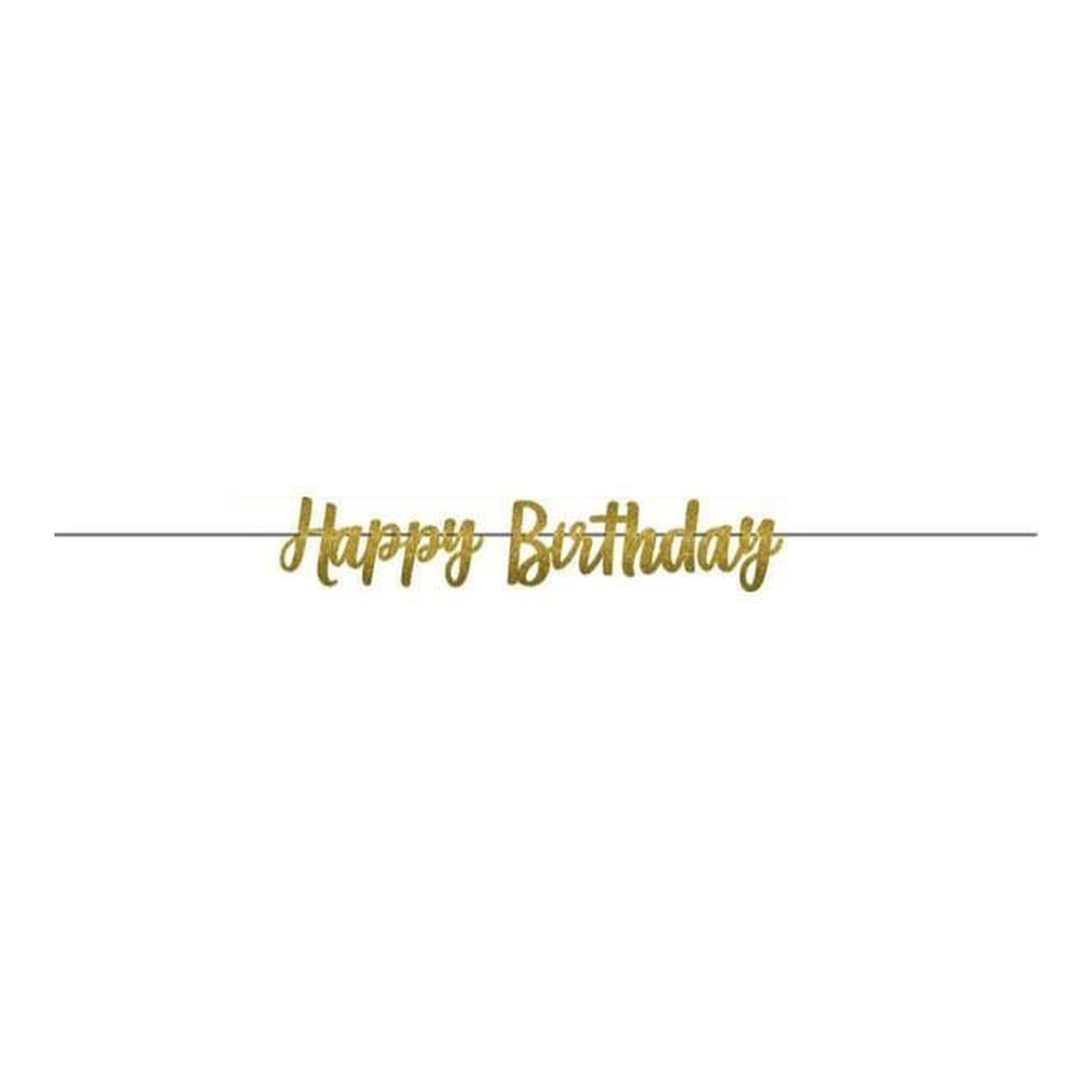 Light Banner Gold Birthday