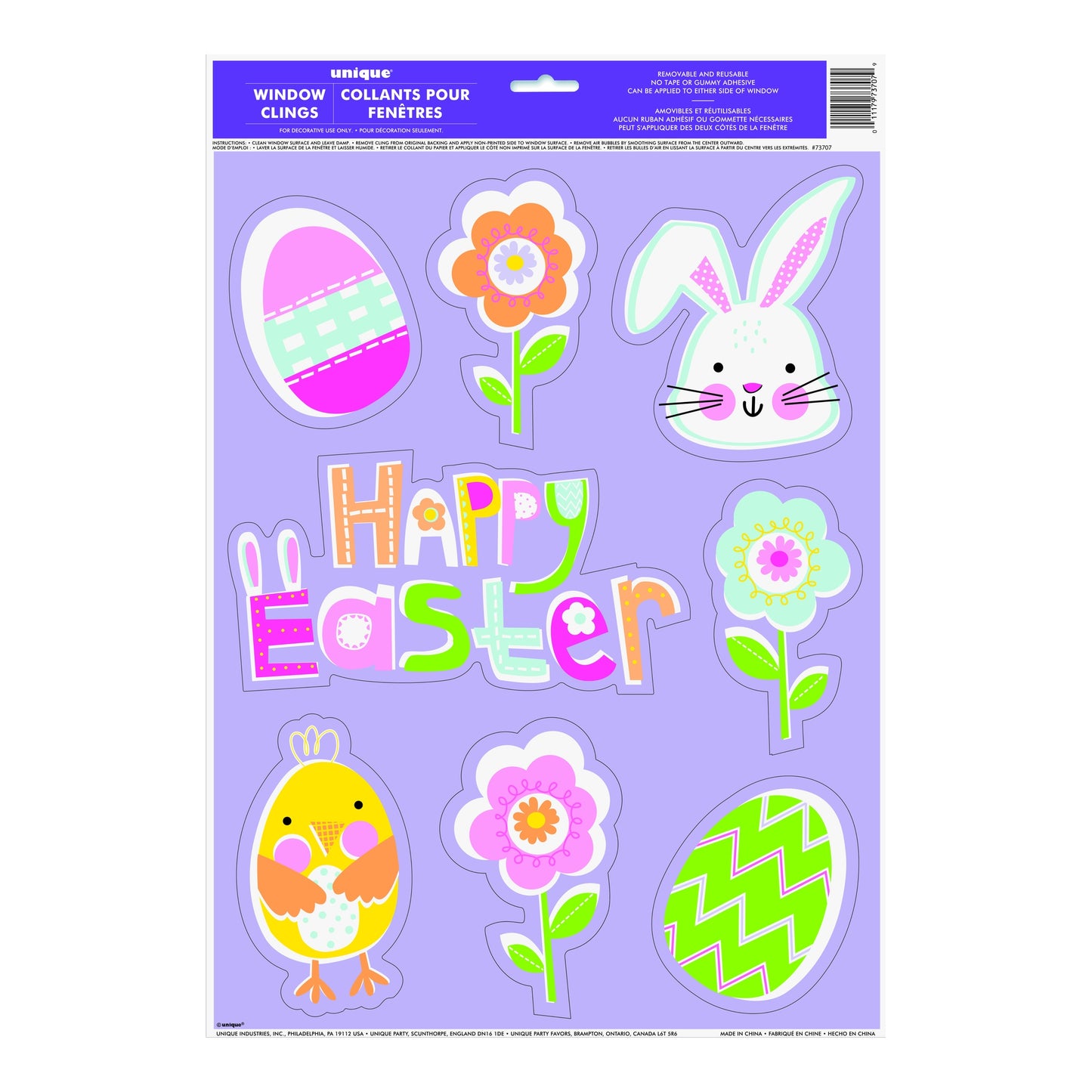 Lilac Easter Window Cling
