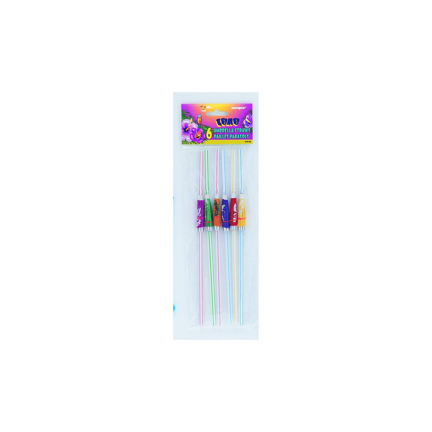 Luau Umbrella Straws 6pc