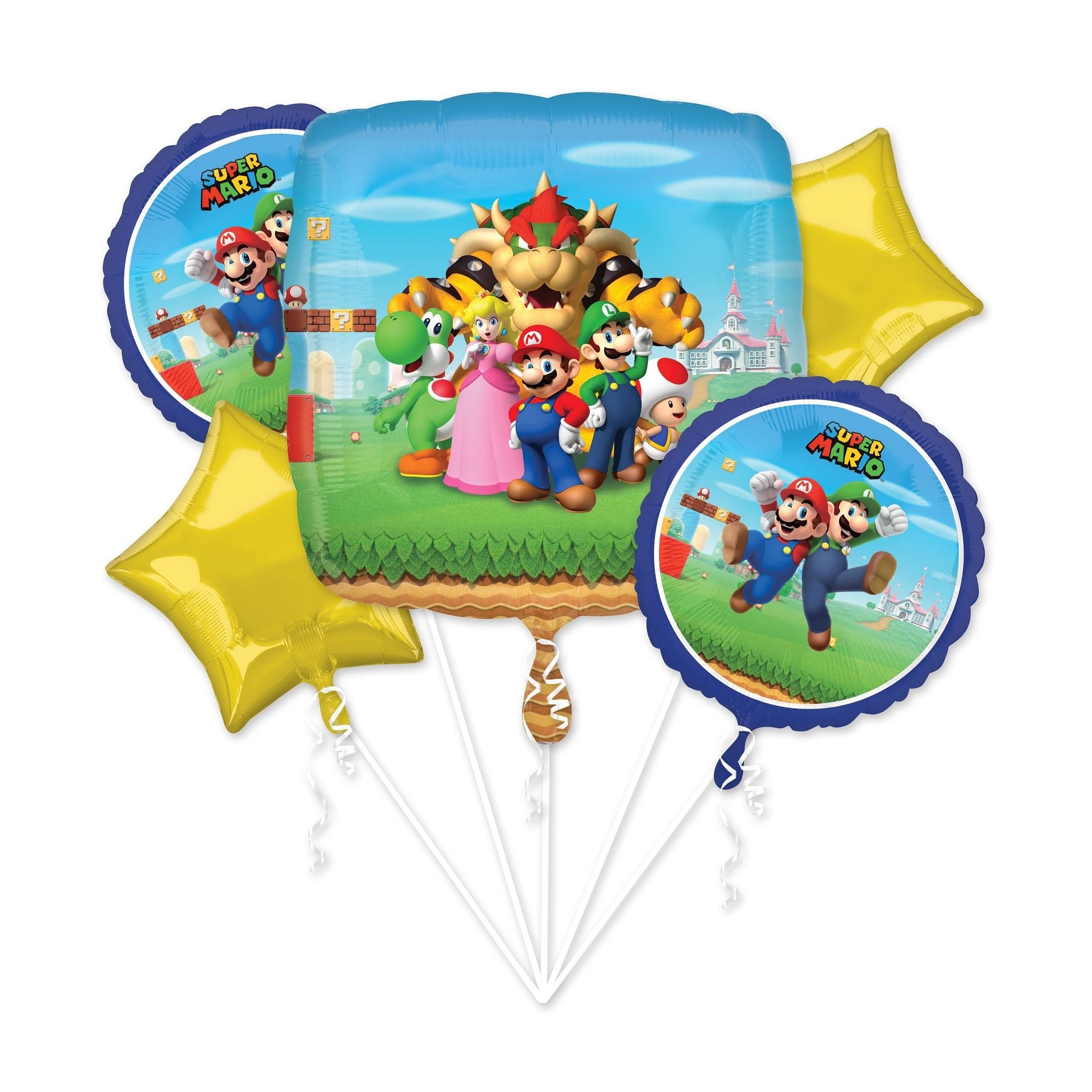 Mario Balloon Bouquets 5pc