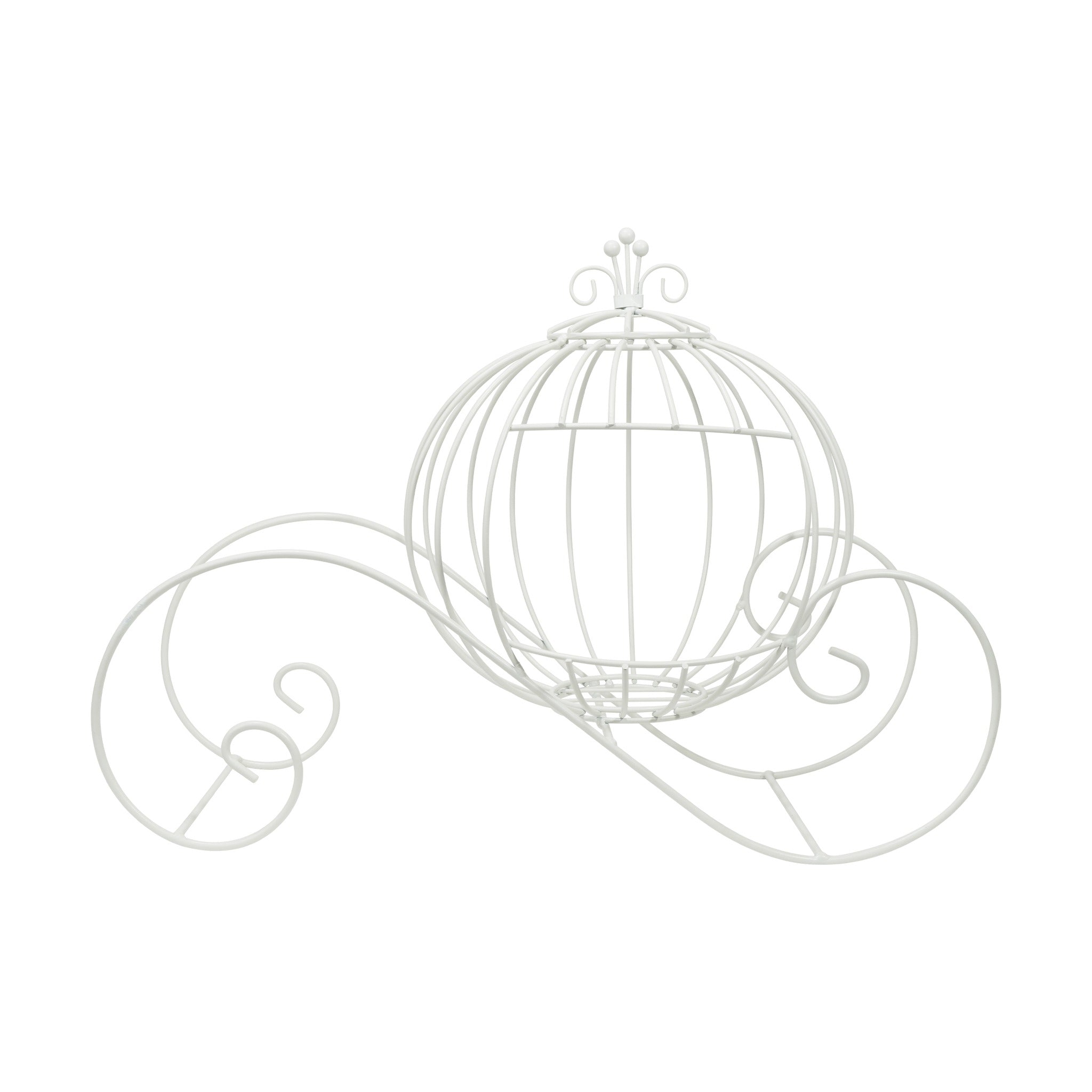 Metal Pumpkin Carriage White