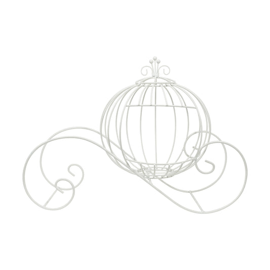 Metal Pumpkin Carriage White