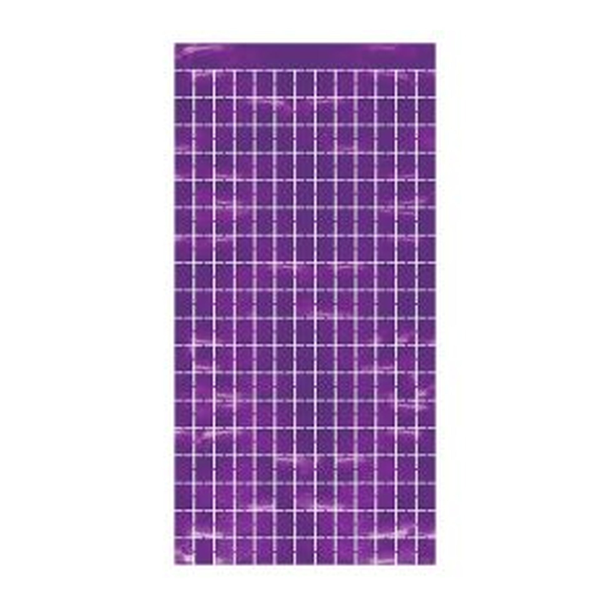 Metallic Square Curtain Purple