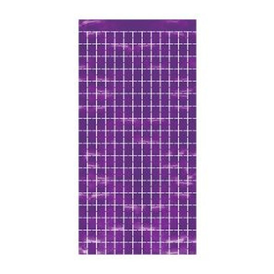 Metallic Square Curtain Purple