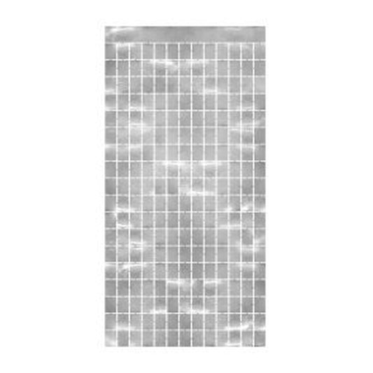 Metallic Square Curtain Silver