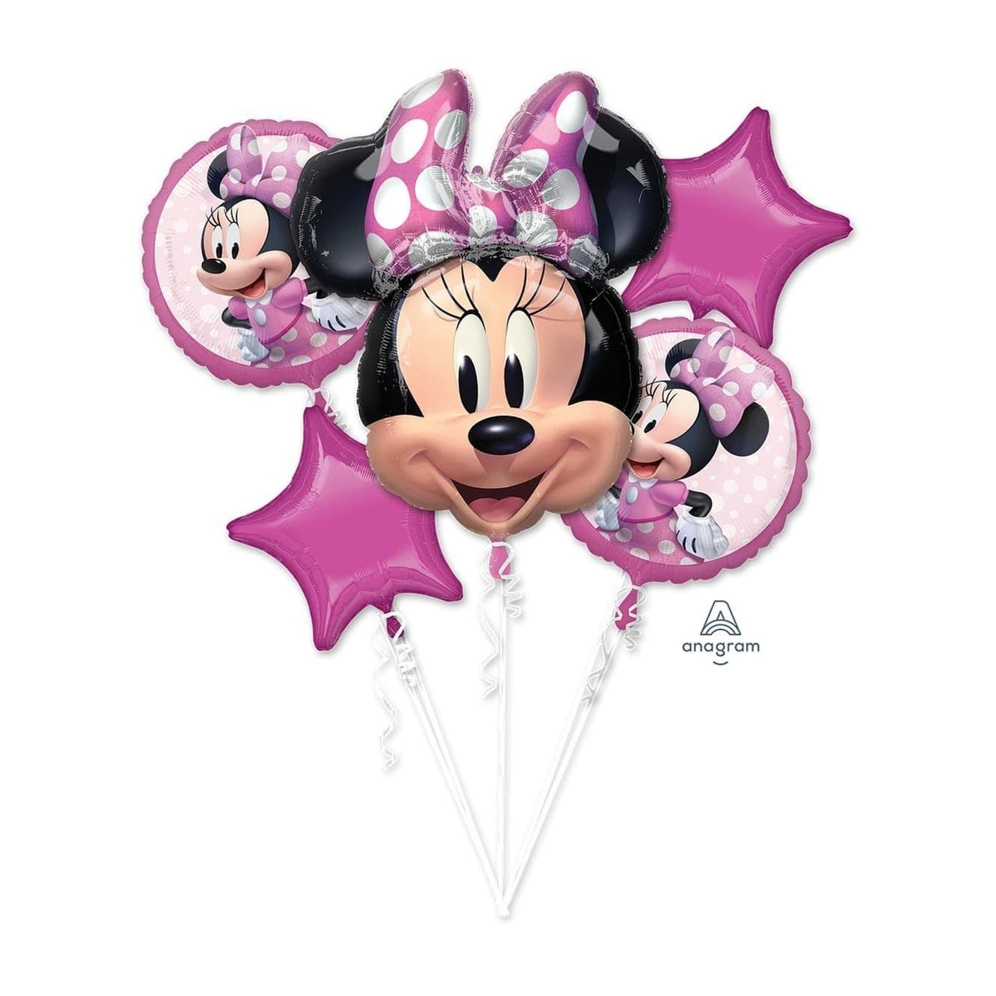 Minnie Balloon Bouquets 5pc