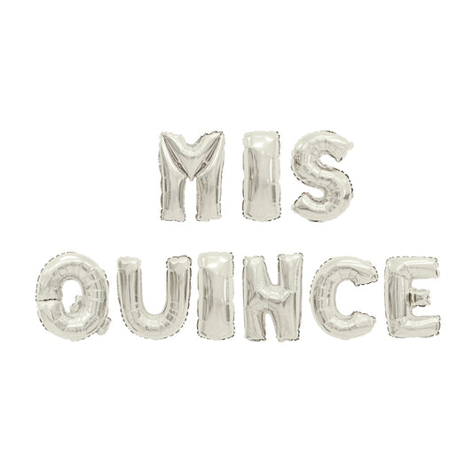 Mis Quince Balloon Silver