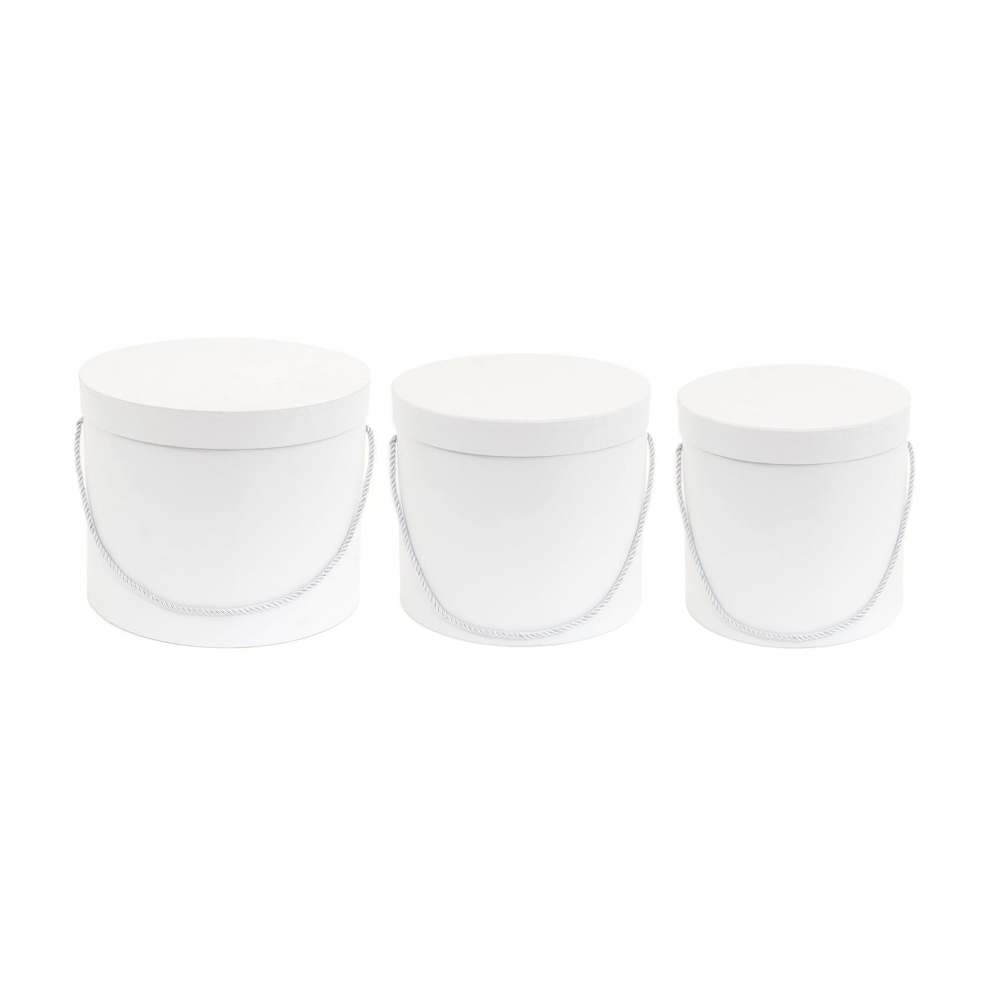 Nested Floral Boxes 3pc White